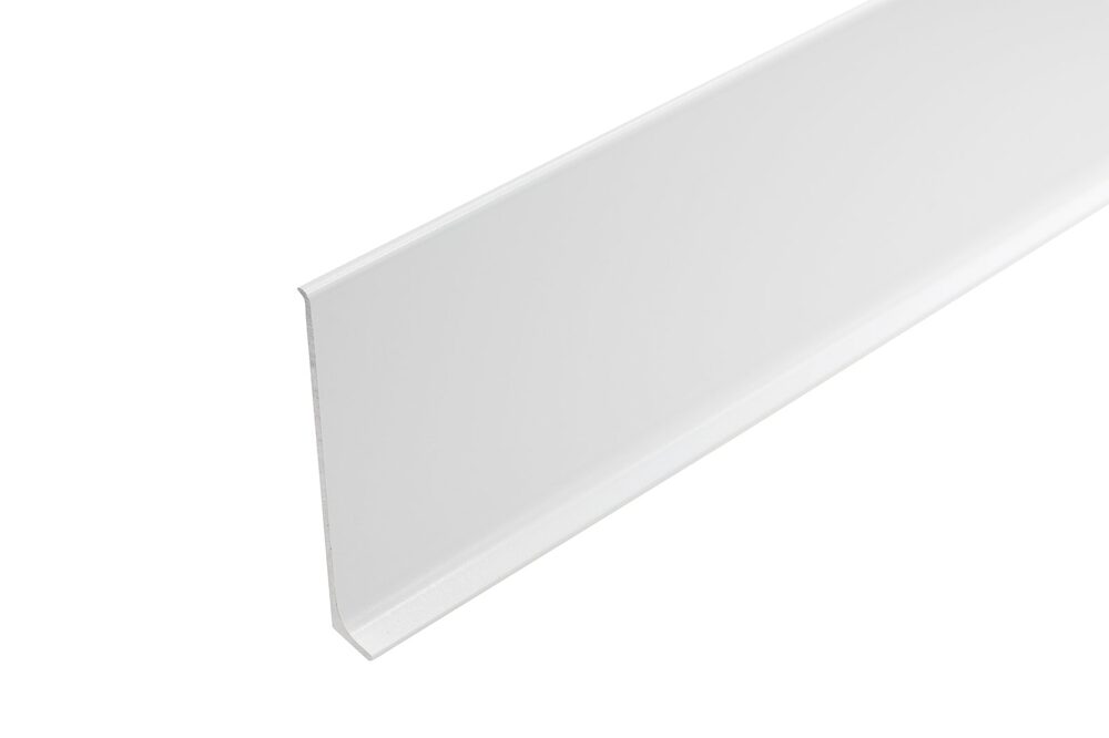 Aluminium-Sockelleiste 80 mm, weiß (RAL 9003)