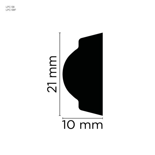 Dekorleiste 21 × 10 mm, flexibel