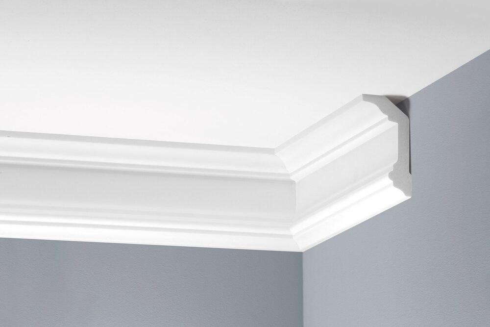 Deckenleiste glatt 100 × 55 mm