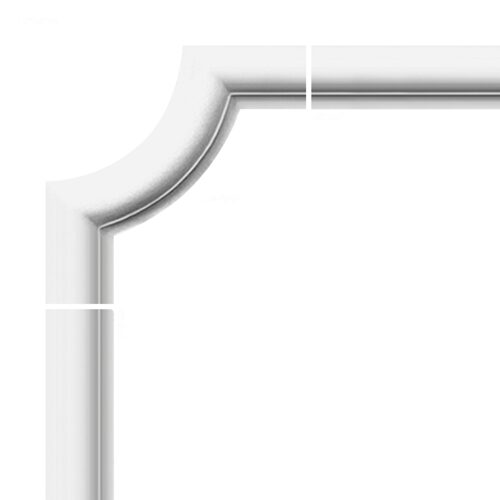 Eckstück für Wandleiste, glatt, 15,5 × 15,5 cm