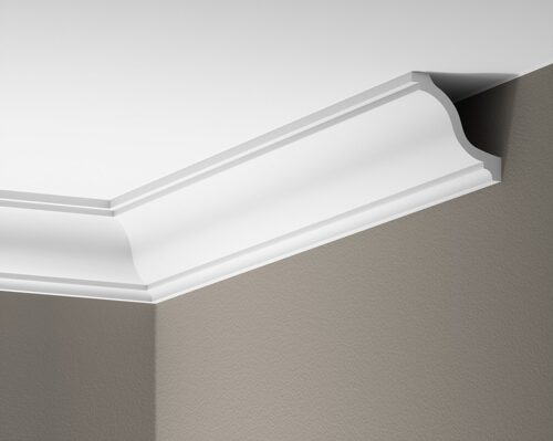 Deckenleiste glatt 80 × 80 mm, flexibel