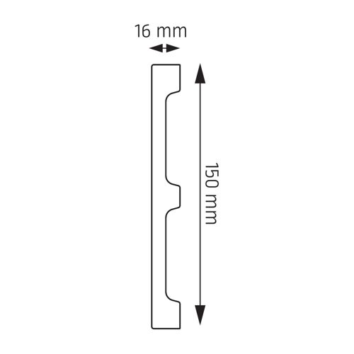 Lichtleiste für LED 150 × 16 mm