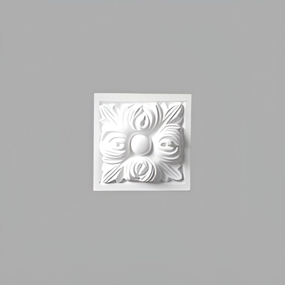 Zierwürfel (Rosette) für Türumrahmung 9,7 × 9,7 × 4 cm