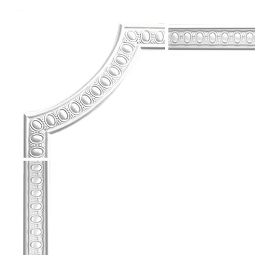 Eckstück für Wandleiste, verziert, 41 × 41 cm