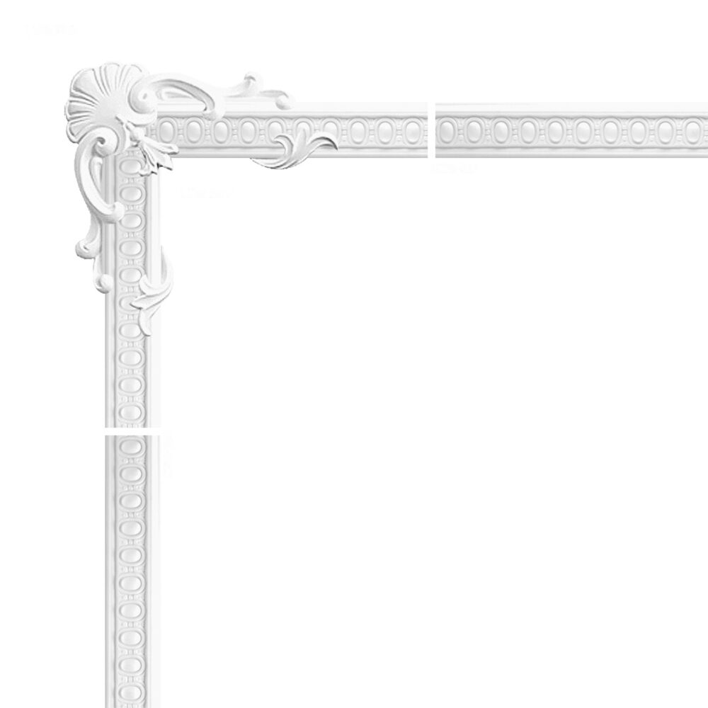 Eckstück für Wandleiste, verziert, 50,5 × 50,5 cm
