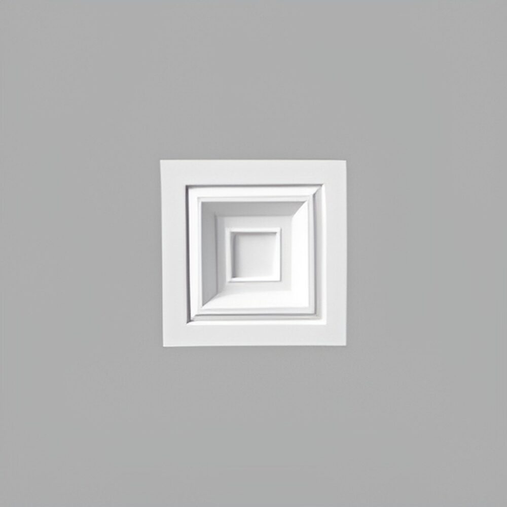 Zierwürfel (Rosette) für Türumrahmung 9,7 × 9,7 × 3 cm