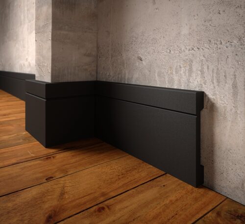 Sockelleiste 110 × 16 mm, schwarz durchgefärbt