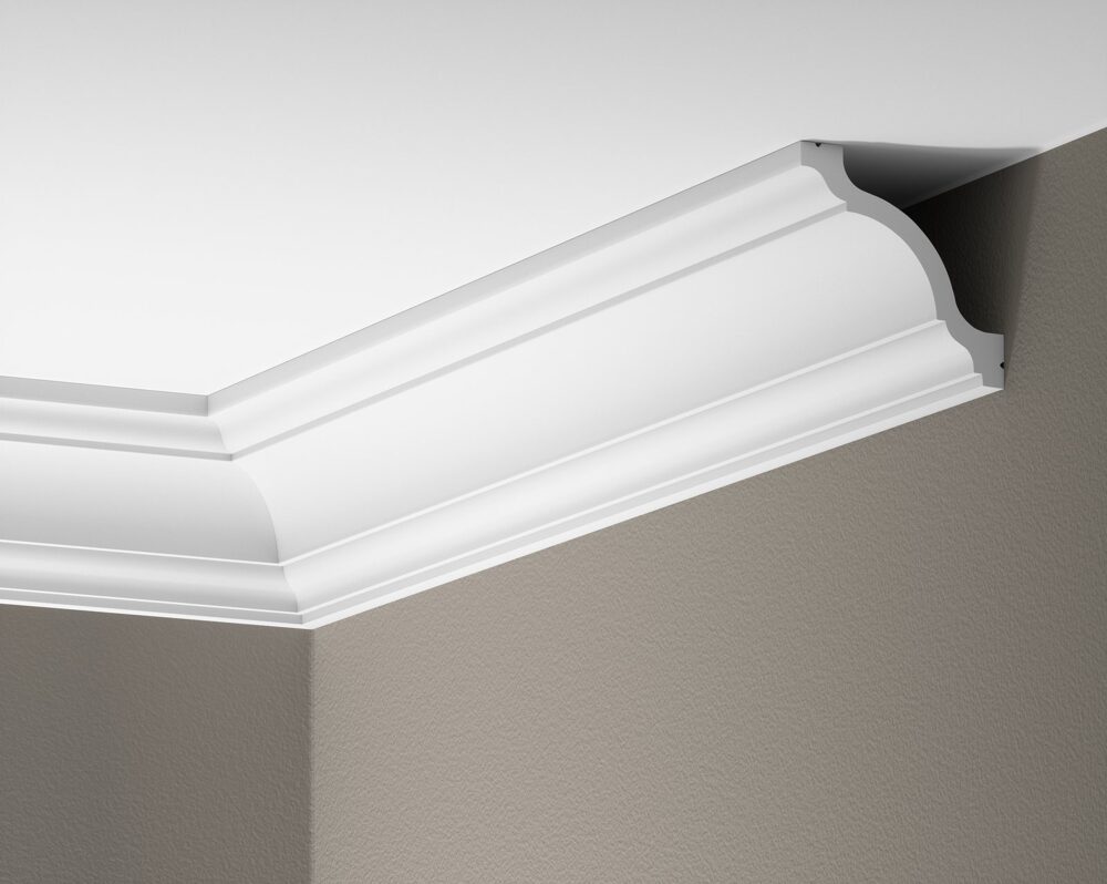 Deckenleiste glatt 90 × 90 mm, flexibel