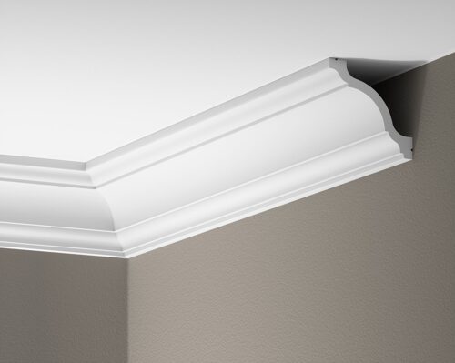 Deckenleiste glatt 90 × 90 mm, flexibel