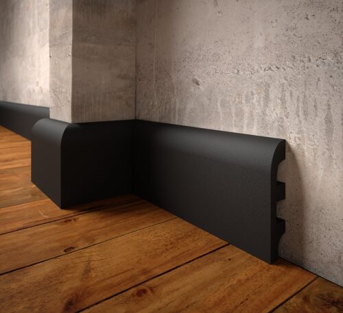 Sockelleiste 100 × 18 mm, schwarz durchgefärbt