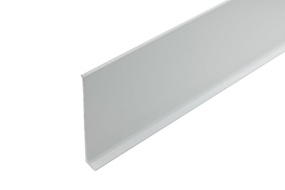 Aluminium-Sockelleiste 80 mm, lichtgrau (RAL 7035)