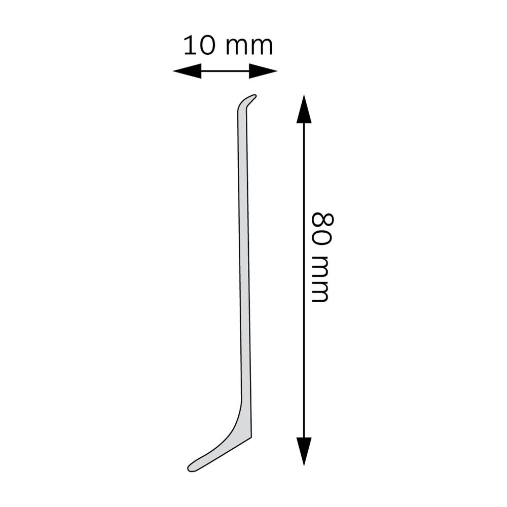 Aluminium-Sockelleiste 80 mm, schwarz (RAL 9005)