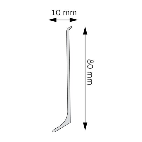 Aluminium-Sockelleiste 80 mm, schwarz (RAL 9005)