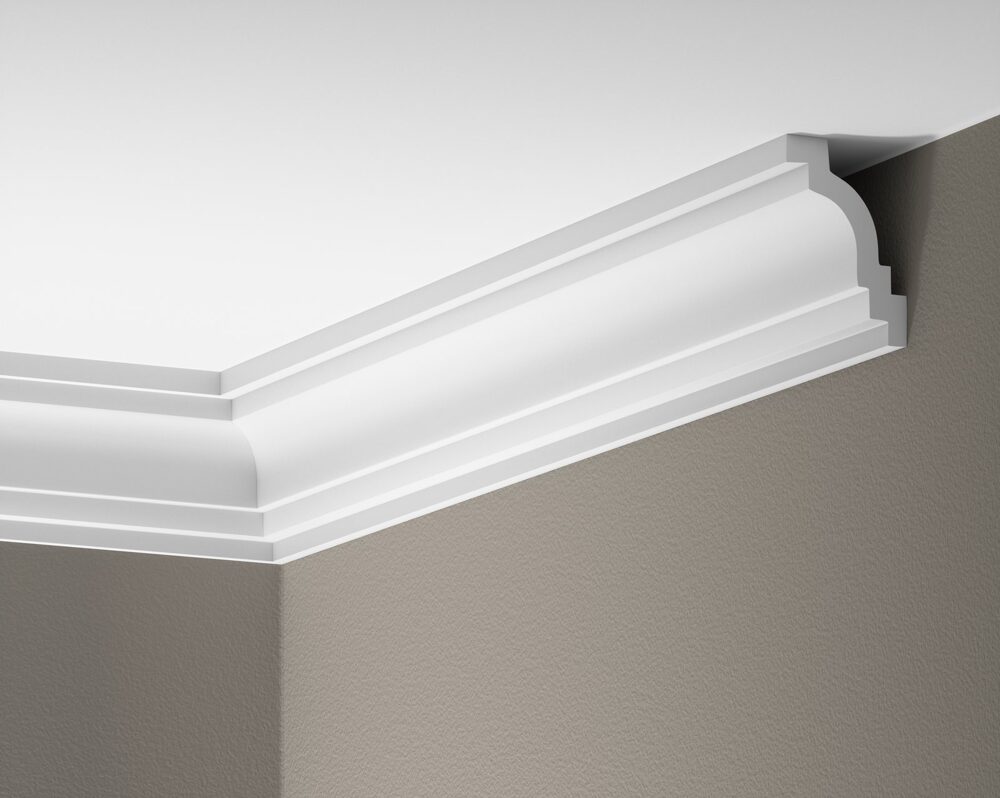 Deckenleiste glatt 77 × 54 mm, flexibel